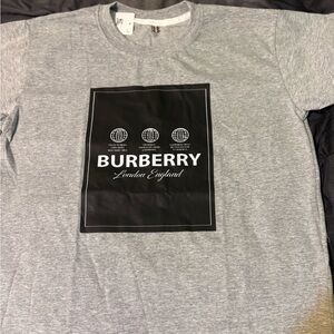 Burberry Gray Graphic T-Shirt